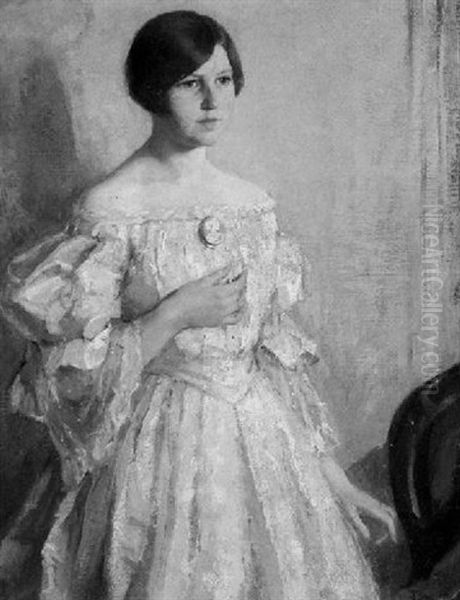 The Cameo Brooch Oil Painting by Pauline Lennards Palmer