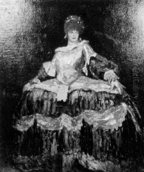 Portrait Of A Woman Oil Painting by Pauline Lennards Palmer