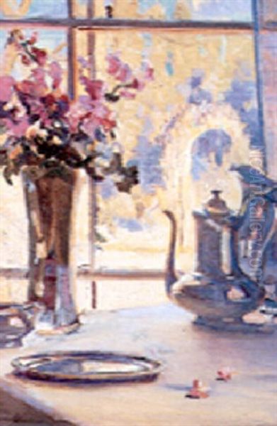 Provincetown Window Oil Painting by Pauline Lennards Palmer