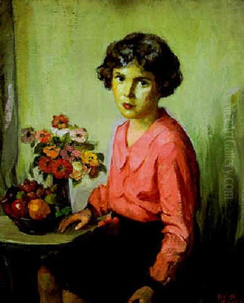 Olivia Oil Painting by Pauline Lennards Palmer