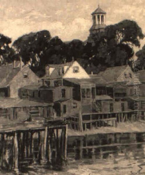 A View Of Gloucester Oil Painting by Pauline Lennards Palmer