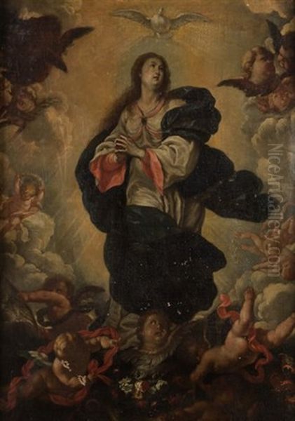 La Inmaculada Concepcion Oil Painting by Acislo Antonio Palomino