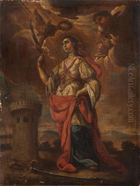 Santa Victoria Oil Painting by Acislo Antonio Palomino