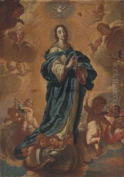 The Immaculate Conception Oil Painting by Acislo Antonio Palomino