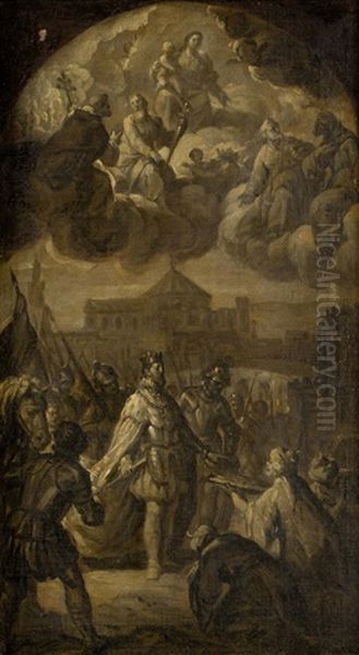 La Conquista De Cordoba Oil Painting by Acislo Antonio Palomino