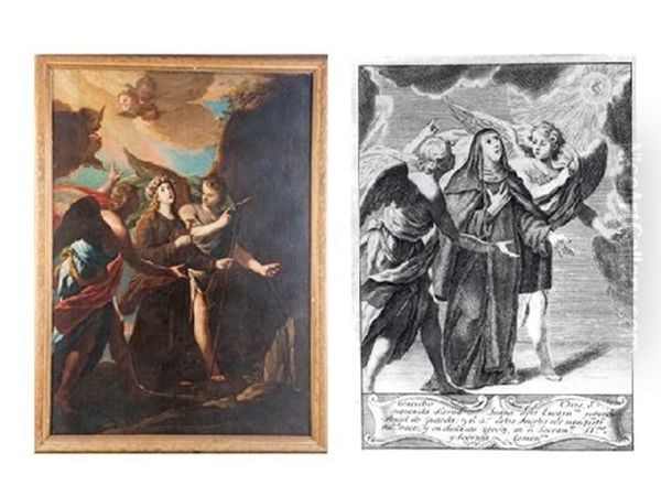 Santa Rosalia De Palermo Oil Painting by Acislo Antonio Palomino