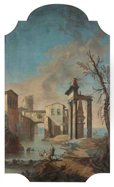 Architettura Oil Painting by Pietro (Il Mirandolese) Paltronieri