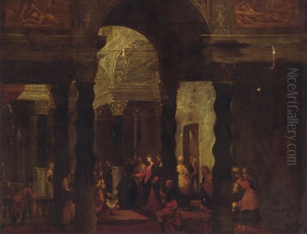 The Raising Of Lazarus Oil Painting by Pietro (Il Mirandolese) Paltronieri