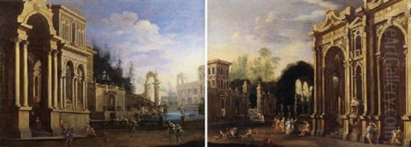 Il Festino Degli Dei Oil Painting by Pietro (Il Mirandolese) Paltronieri