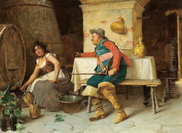 Genreszene Oil Painting by Ruggero Panerai