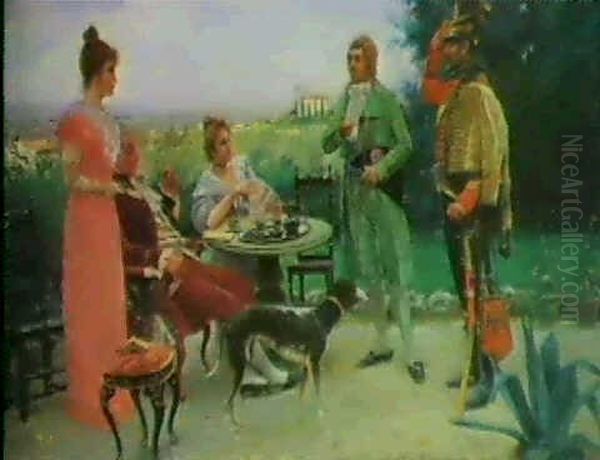 Il Sensale Di Matrimonio Oil Painting by Ruggero Panerai