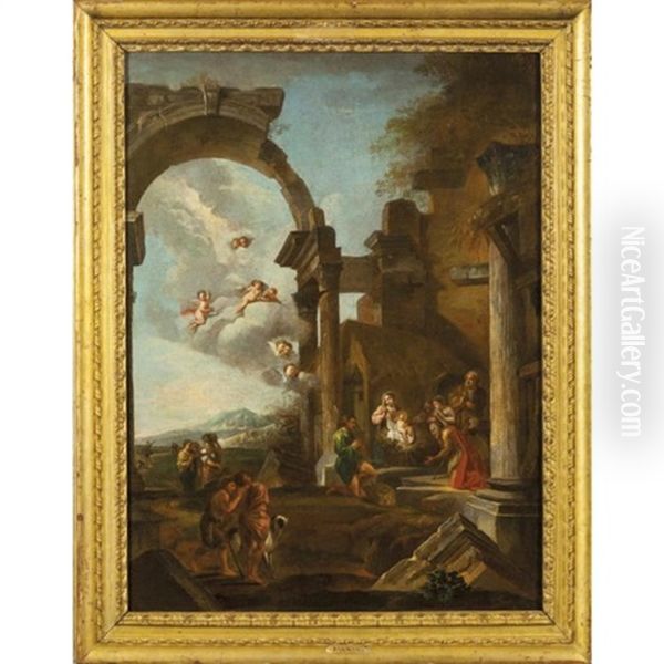 Adorazione Dei Pastori Oil Painting by Francesco Panini