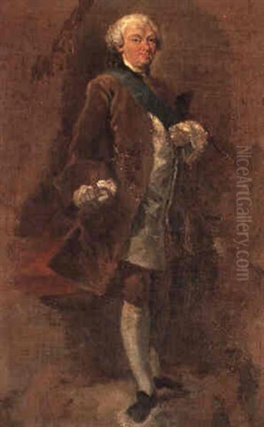 Portrait Of The Duc De Choiseul Oil Painting by Giovanni Paolo Panini