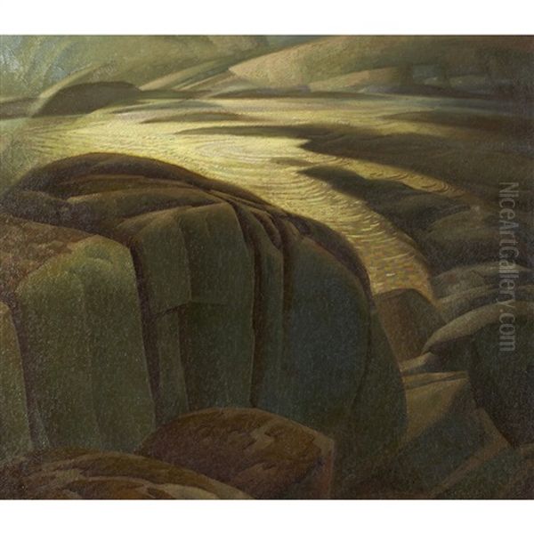 Gray Day Oil Painting by Lawrence Arthur C. Panton