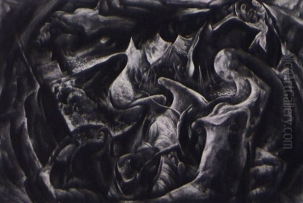 Abstract Composition Oil Painting by Lawrence Arthur C. Panton