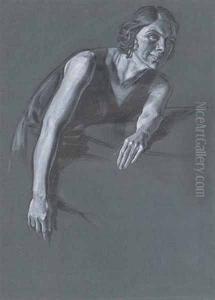 Study Of A Woman Oil Painting by Lawrence Arthur C. Panton