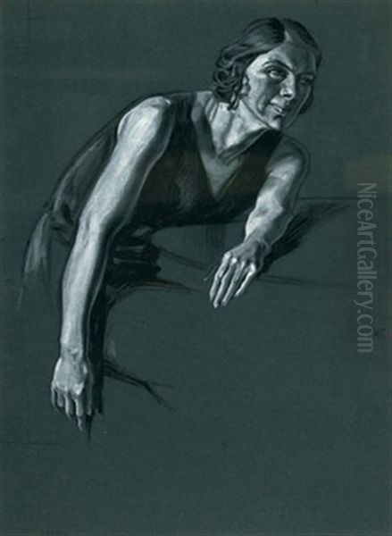 Leaning Woman Oil Painting by Lawrence Arthur C. Panton