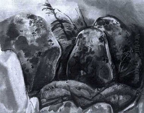 Wind-swept Rocks Oil Painting by Lawrence Arthur C. Panton