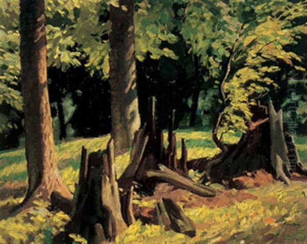Forest Clearing Oil Painting by Lawrence Arthur C. Panton