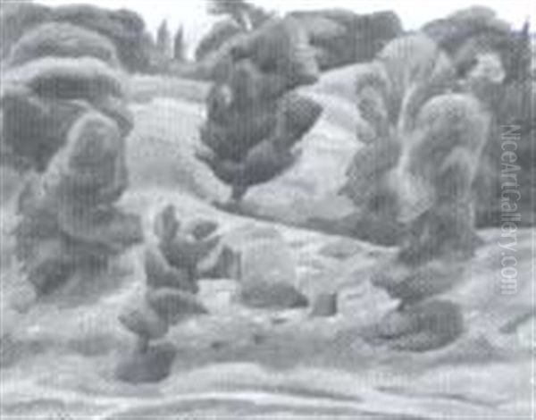 Country Scene, Autumn Near Beaverton Oil Painting by Lawrence Arthur C. Panton