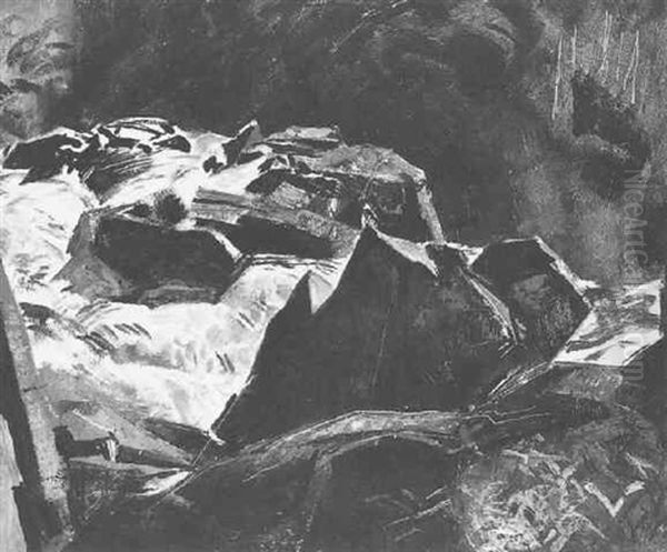 Waterfall, Sudbury Oil Painting by Lawrence Arthur C. Panton