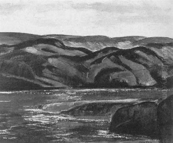 Rocky Coast Oil Painting by Lawrence Arthur C. Panton