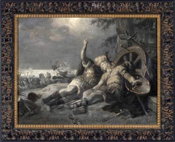 Die Sterbenden Helden Oil Painting by Georg Bleibtreu