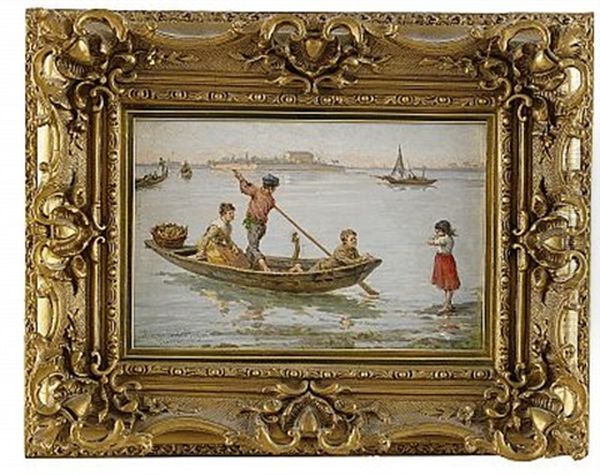 Motiv Fran Venedig Oil Painting by Antonio Paoletti