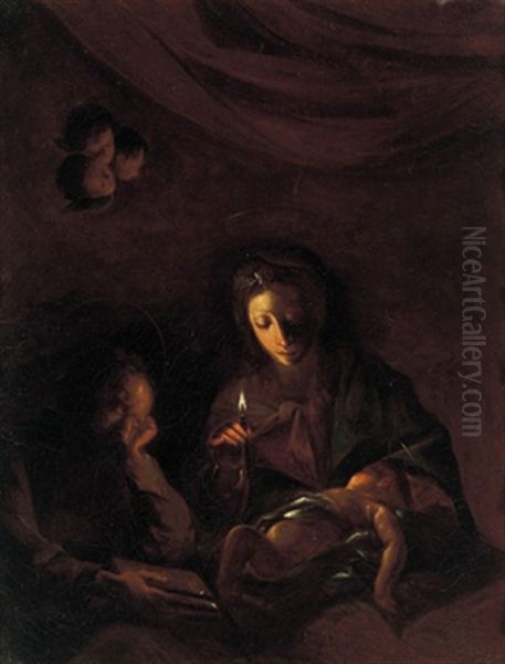 Die Heilige Familie Oil Painting by Pietro Paolini