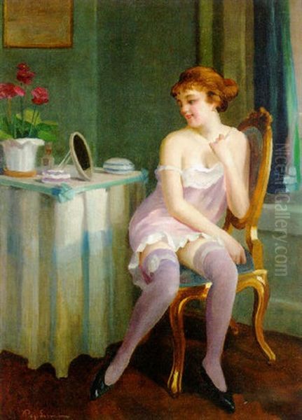 In The Boudoir Oil Painting by Emil Pap