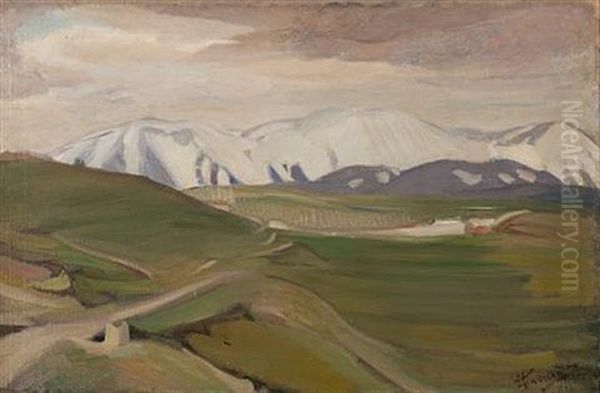 White Mountains, Crete Oil Painting by Stavros Papapanagiotou