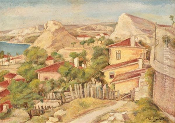 Dealuri La Balcic Oil Painting by Tache Papatriandafil