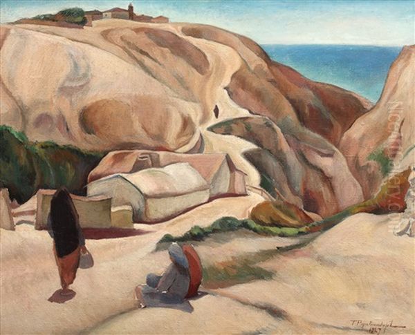 Tataroaice La Balcic Oil Painting by Tache Papatriandafil