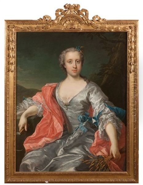 Portrait De Femme En Ceres Oil Painting by Luis Paret Y Alczar