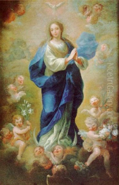 Inmaculada Oil Painting by Luis Paret Y Alczar