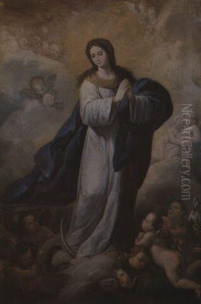 Inmaculada Oil Painting by Luis Paret Y Alczar