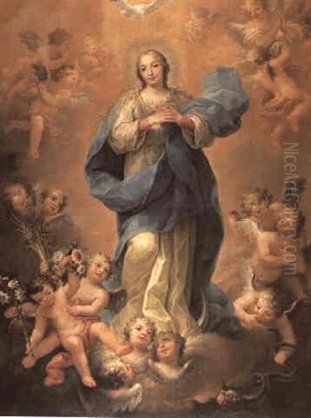 Immaculada Concepcion Oil Painting by Luis Paret Y Alczar