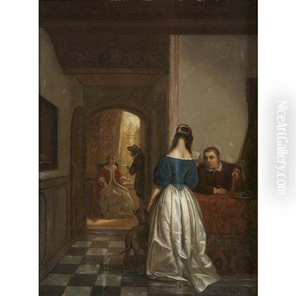 Settling Accounts Oil Painting by Paul Parfonry