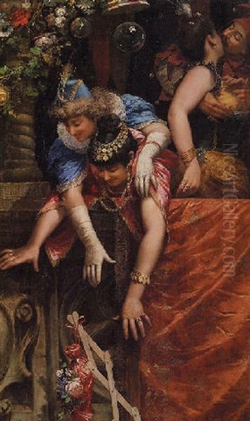 Il Carnevale, Venezia Oil Painting by Francesco Paolo Parisi