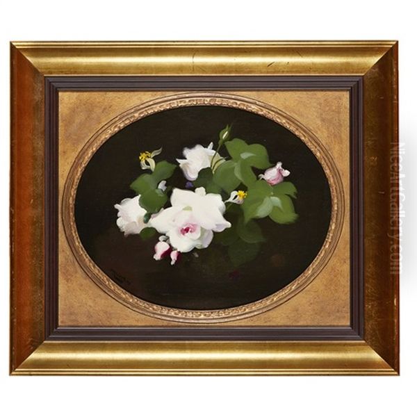 A Still-life Of Roses Oil Painting by Stuart James Park