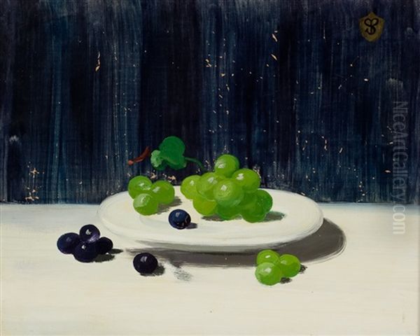 Still Life With Grapes Oil Painting by Stuart James Park