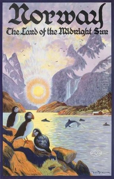 Norway Oil Painting by Benjamin, Ben Blessum