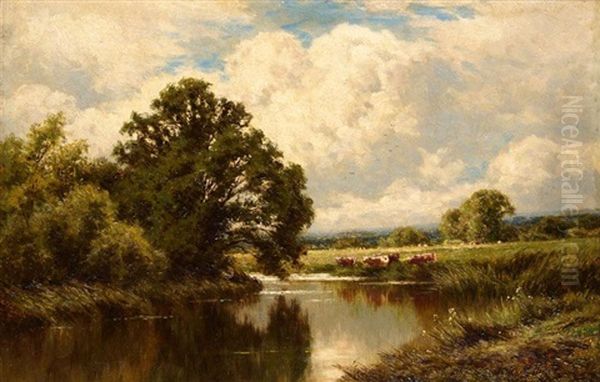Near Great Marlow On Thames Oil Painting by Henry H. Parker