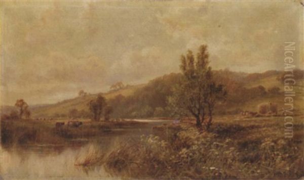 Haymaking Oil Painting by Henry H. Parker