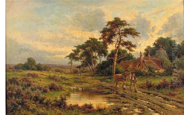 Homewards Oil Painting by Henry H. Parker
