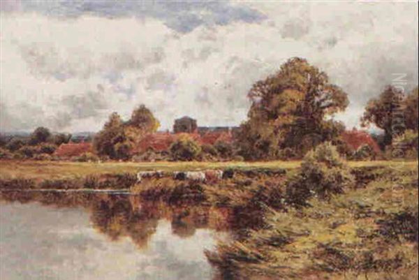 Near Maidenhead On Thames Oil Painting by Henry H. Parker