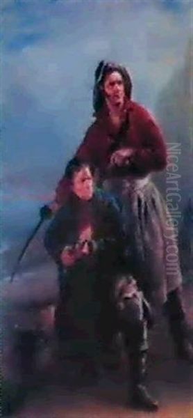 The Smugglers Oil Painting by Henry Perlee Parker