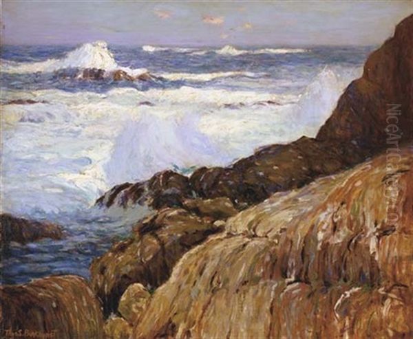 Shores Of Carmel Oil Painting by Thomas Shrewsbury Parkhurst