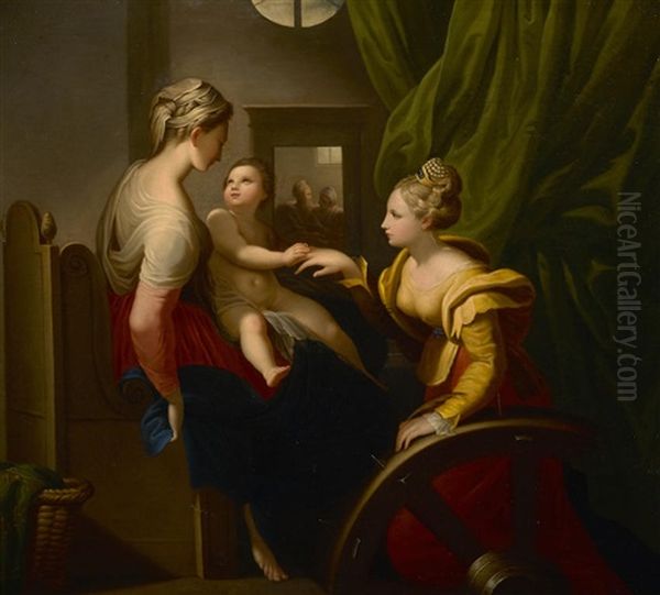 The Mystic Marriage Of Saint Catherine Oil Painting by Girolamo Francesco Maria Mazzola (Parmigianino)