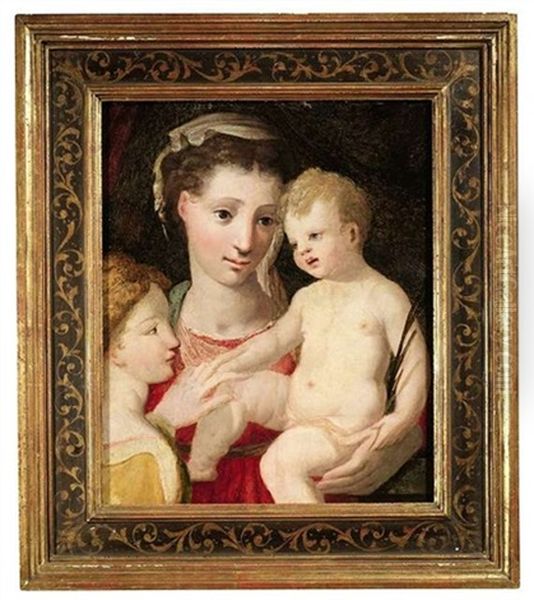Maria Mit Dem Kind Und Der Hl. Katharina Oil Painting by Girolamo Francesco Maria Mazzola (Parmigianino)